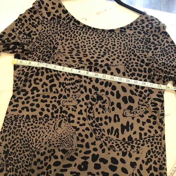 Banana Republic Factory Leopard Print Shift Dress High Neck Low V Back Size M - Picture 5 of 6